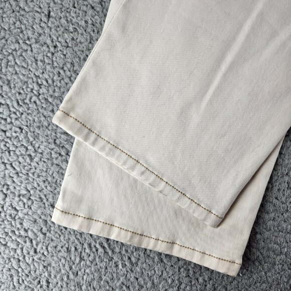 Cabi Jeans Women 14 (38x32) White Slim Boyfriend Distressed Mid Rise Stretch - Picture 16 of 16